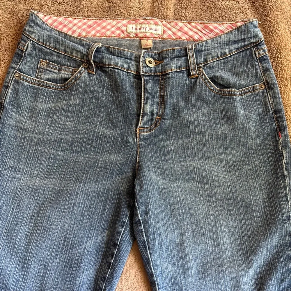 Tommy Jeans Y2K Cropped Capri Jeans Size 7 Cuffed Denim Low/Mid Rise - Picture 3 of 10